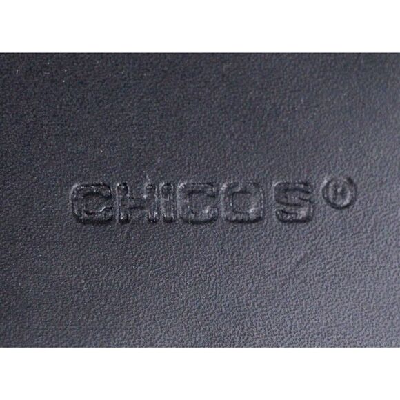 Chico's BLACK GENUINE LEATHER 1.25"Wd HOOK BUCKLE ADJUSTABLE SIZE BELT M/L (F83 - Picture 7 of 16